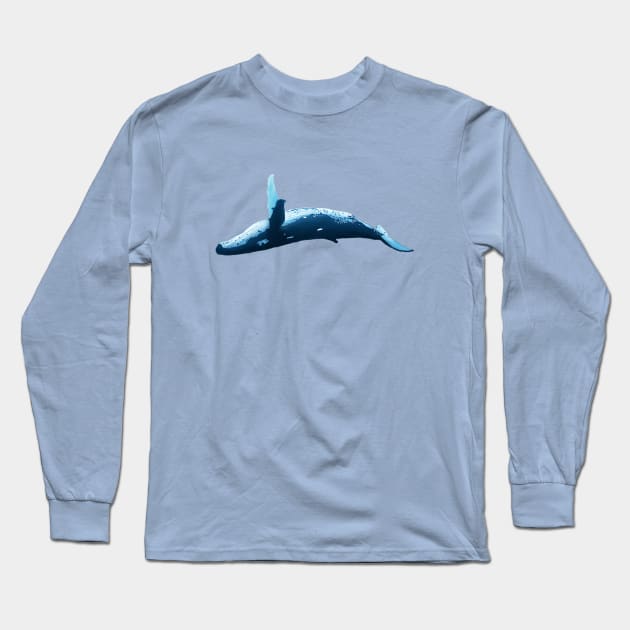 Humpback Whale Long Sleeve T-Shirt by ThinkingSimple